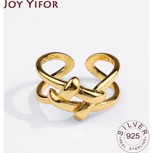 925 Sterling Silver Rings for Women Cross Vintage Wedding Trendy Jewelry Large Adjustable Antique Rings Anillos