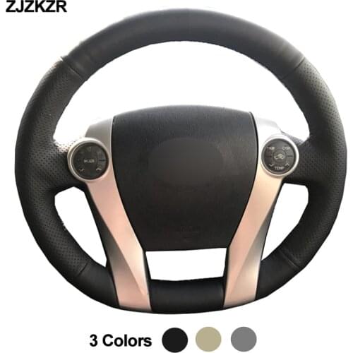 Car Auto Steering-Wheel Cover For Toyota Prius 30(XW30) 2009 - 2015 Prius C(US)2012 - 2017 Prius V(US) 2012 - 2017 Volant 2014