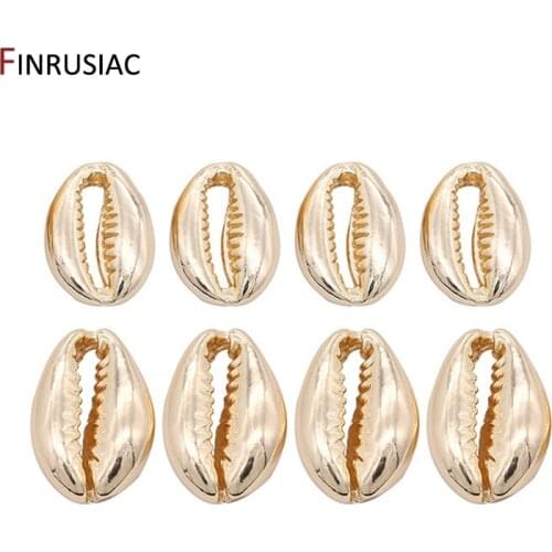 2020 New Design High Quality Brass Metal Gold Plated Sea Shell Beads For DIY Jewelry Making Accessories