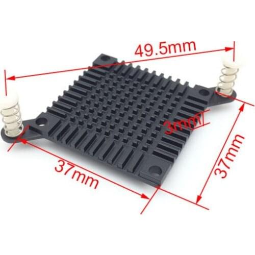 Fast Free Ship 10pcs/lot ultra-thin electronic chip cooling fin 37x37x3mm diagonal hole distance 59mm can match 40x40mm fan Cool
