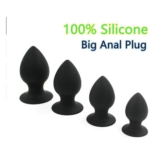 Black Color 7/6/5/4cm Diameter Super Big Size Silicone Anal Plug Sex Toys for Men Woman Gay Huge Large Butt Plug Anal Sex Toy