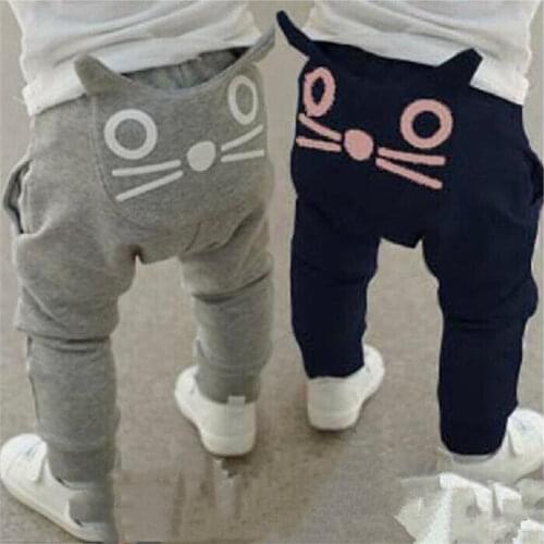 Retail Hot Sale Baby Trousers Cotton Spring Autumn Kids Clothing Boys Girls Harem Pants Cotton Owl Trousers Toddler Pants