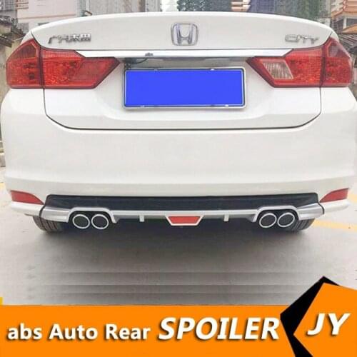 For HONDA City ABS Rear Bumper Diffuser Bumpers Protector For 2015-2018 City Body kit bumper rear lip rear spoiler