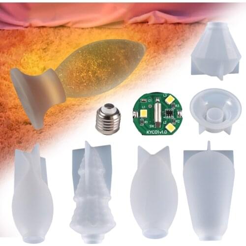 DIY Resin Mold Light Bulb DIY Epoxy Glue Lampshade Silicone Mold LED Lamp Crafts Decoration Tools Handcrafted Jewelry Tool