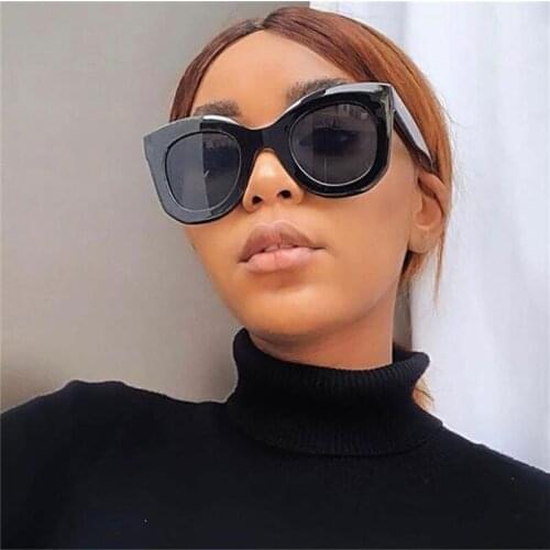 HKNA Oversized Retro Sunglasses Women Luxury Designer Sunglasses Women Vintage Cat Eye Sun Glasses Men Gafas De Sol Hombre UV400