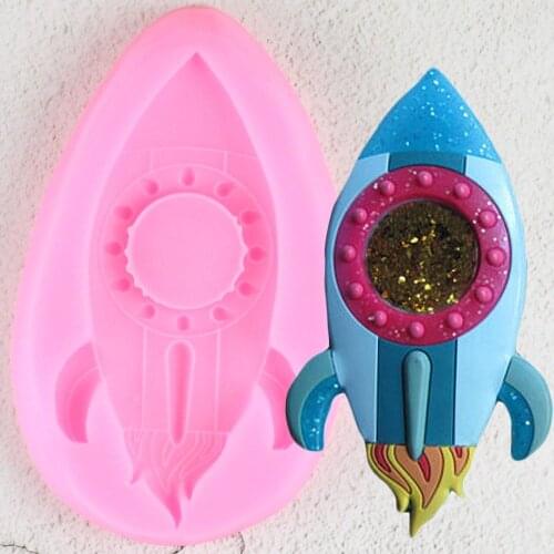 Cake Decorating Tools Chocolate Gumpaste Mold Cake decorating Tools Rocket Silicone Mold Fondant Mold Kitchen Baking Mould