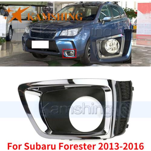 Kamshing For Subaru Forester 2013-2016 Chrome Front Bumper Light Frame Fog Light Cover Foglight Frame Fog Lamp Garnish Frame