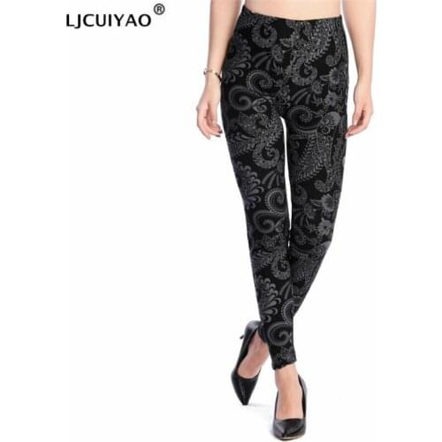 LJCUIYAO Print Flower Leggings Guitar Plaid Thin Pant Fashion Stripe Women Aptitud Fitness High Waist Leggings Workout Trousers