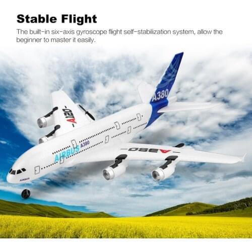 A120-A380 Airbus 2.4GHz 3CH RC Airplane Fixed Wing Drone Aeromodelling Remote Control Aircraft Six-axis Flight Toys