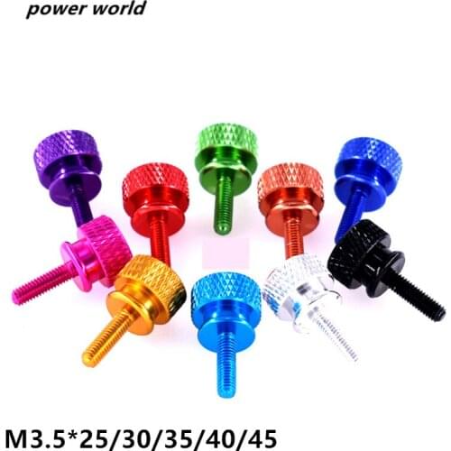 M3.5 Aluminum Alloy Desktop Computer Case Screw Hand Screw Knurled Source Screw Tighten Thumb Screw Color Screw