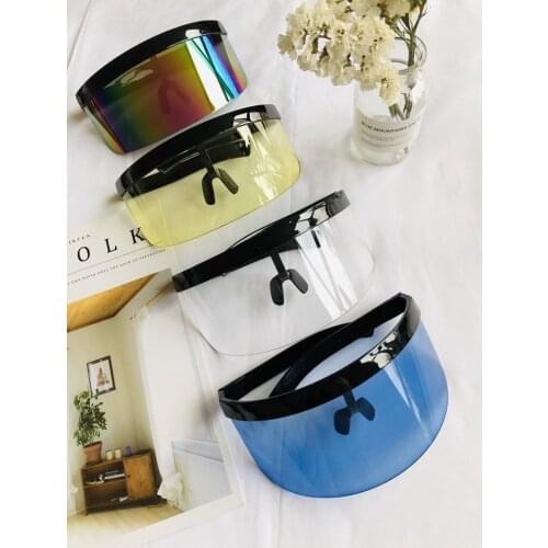 Fashion Sunglasses wholesale Women Men Brand Design Goggle Sun Glasses Big Frame Shield Visor Men Windproof Glasses UV400