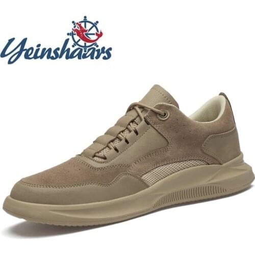 Mens Shoes Suede Sneakers High Quality Comfortable Walking Shoes Male Lace-up Fashion Shoes Spring Autumn Non-Slip Luxury Shoes