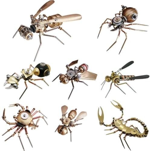 Dr. Engine Assembled Building Kit 3D Metal Mechanical Insect Handicrafts Mechanical Model Mosquito Scorpion Spider