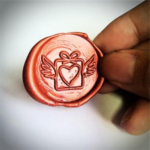 Love wing gift Stamp box creative wax seal stamp wax stamp set/diy wax seal greeting blessing letter gift party sealing stamp