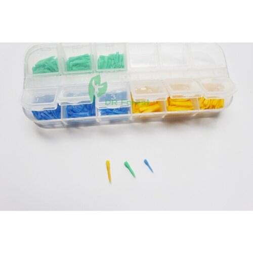 New Brand 600Pcs Dentist Dispos able Diastema Wedges Plastic 3 Sizes Wedges