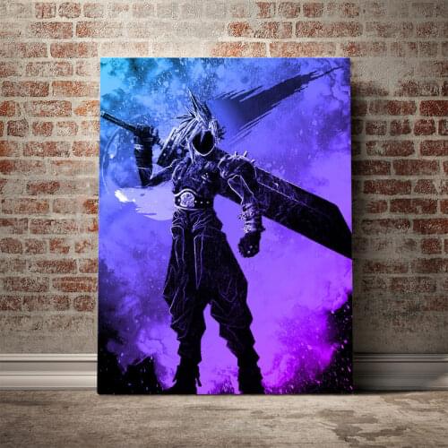 Cloud buster sword Meteor Poster Canvas Wall Art Decoration prints for living Kid Children room Home bedroom decor Painting