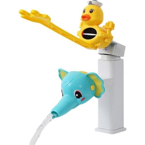Cartoon Silicone Faucet Extender Kids Water Tap Bathroom Kitchen Sink Faucet Guide Faucet Extenders Children Washing Sink Handle