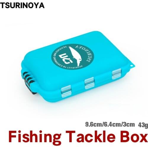 TSURINOYA Micro Fishing Tackle Boxes 10 Compartments Spoon Hooks Storage Case Fishing Accessories Tool Box