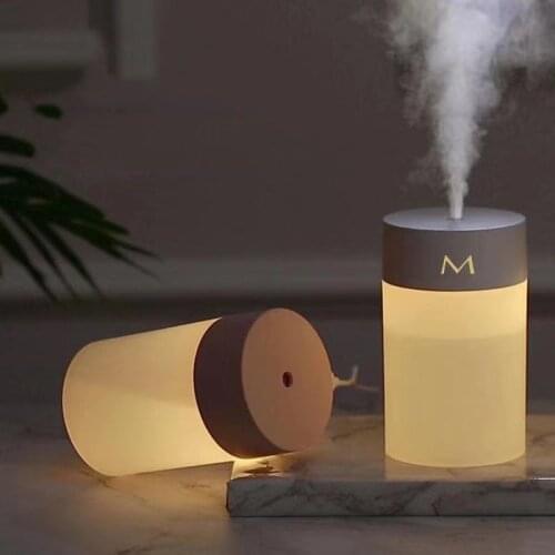 Simple Humidifier 260ml USB Ultrasonic Air Humidificador Car Mist Maker Aroma Diffuser Umidificador with Atmosphere Light Home