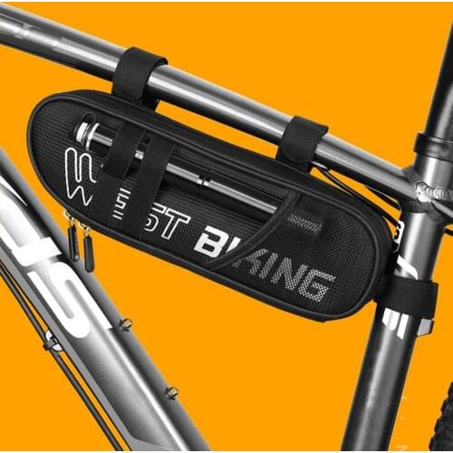 Bike Bag Large Capacity Reflective Logo Narrow Edge Bicycle Front Tube Frame Cycling Bag Bicycle Front Tube Frame Cycling Bag