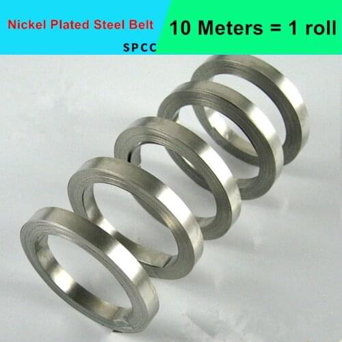 1 Roll 10m 18650 Li-ion Battery Nickel Sheet Plate Nickel Plated Steel Belt Strip Connector spot welding machine Battery welders