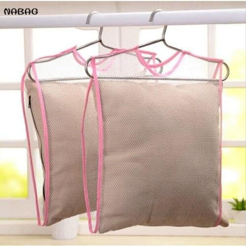 1PC Hanging Mesh Storage Bag Clothes Toy Organizer Laundry Dryer Rack Pillow Headrest Cushi Hydroponic Doll Drying Hanger Net