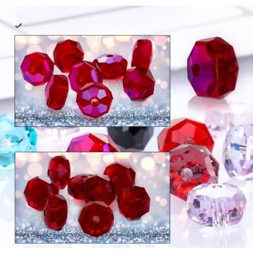 Pipatian 10Pcs Strass Bead Flatback Sewing k9 Crystal With Holes Bracelet Necklace Earring Accessory Beads Rhinestone for Dress