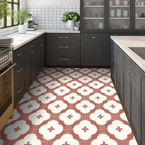 10pcs Waterproof Bathroom Morocco Floor Stickers,Self Adhesive Floor Tiles,Kitchen Living Room Decor NonSlip Floor Decal 10/30cm