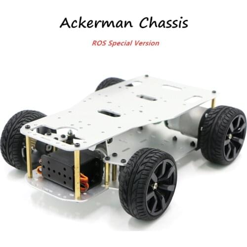 Intelligent car chassis Active differential Front wheel steering-Rear drive Encoder Dual DC Gear motor