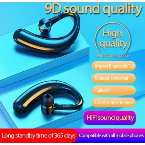 Bluetooth-compatible 5.0 Wireless Earphone Hook Hand Free Cap Business Sports Earphone Hook Wireless Earphone for Apple Android
