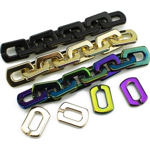 50pcs/lot 20X30 ABS Acrylic Buckle Beads DIY Glasses Chains Mask Earrings Bracelets Necklace Loops Strap Connectors Accessories