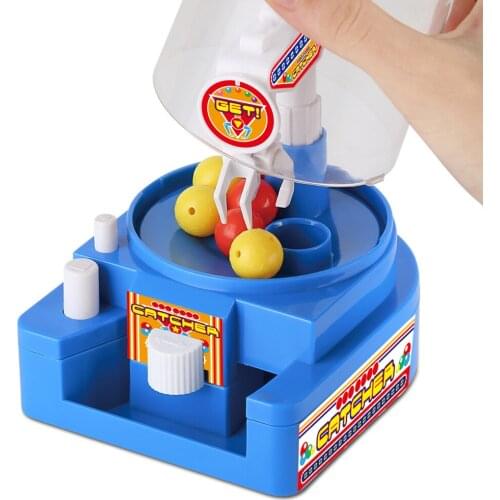 Kids Desktop Interactive Manual Children Baby Toys Kids Mini Doll Claw Machine Ball Catcher Game Machine Random Color