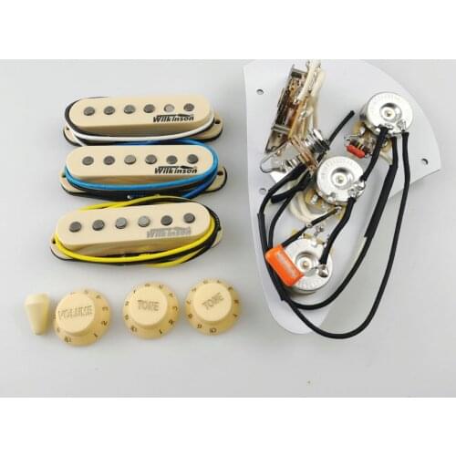 Electric Guitar Pickups Wilkinson Ainico5 Single coil 60s style Guitar Pickup Apply to ST Guitar + CTS 250K Wiring Harness