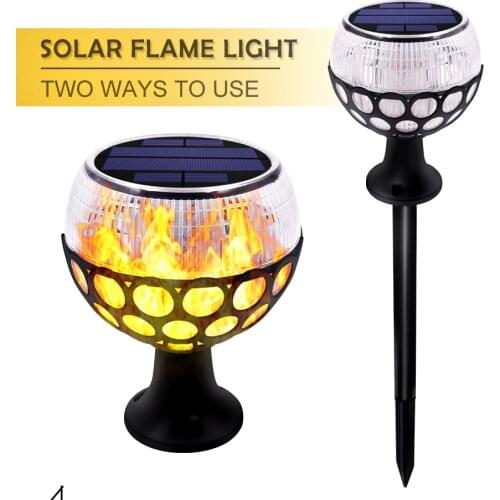 2in1 Solar Lights Outdoor Upgraded Flickering Flames Torch Lights 96 leds Solar Lamp Dancing Flame Lighting For Outdoor Garden