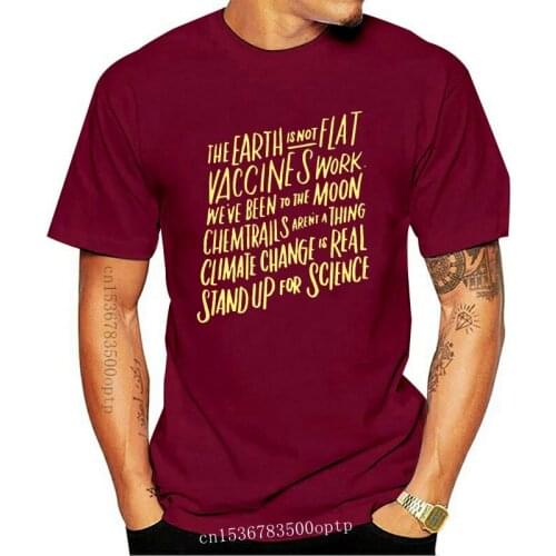 Clothing Earth Is Not Flat T Shirt Stand Up For Science Teacher Tee 3422
