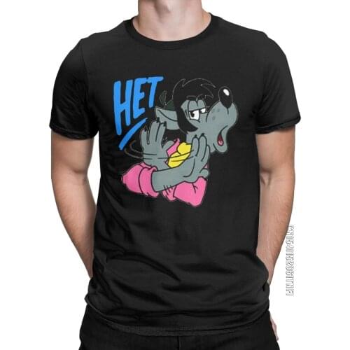 Net Nu Pogodi Russia Cartoon Wolf T Shirts For Men Pure Cotton Novelty T-Shirts Crewneck Tee Shirt Classic Tops 2XL 3XL