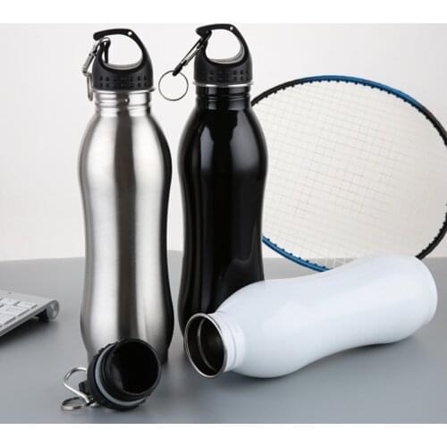 Hot slaes 750ML bpa-free 3 colors portable stainless steel sports kettle paint around body my water bottle Mountaineering buckle