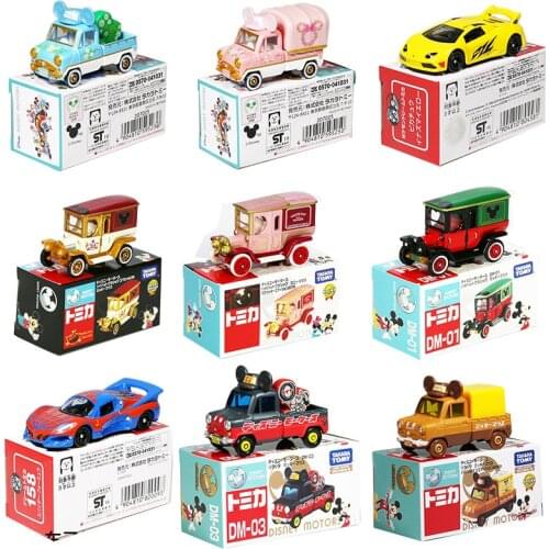 Takara Tomy Tomica Disney Motors Mickey Alloy Car Model Toys Metal Diecast Toy Mini Cars Action Figure Toy Collection Kids Gift