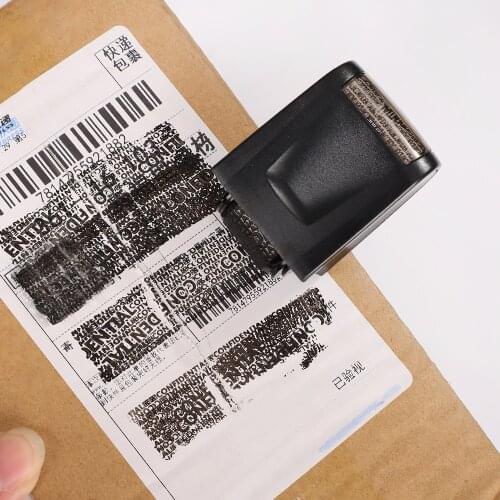 JIANWU 1pc Confidential Scroll Wheel Garbled Stamps Privacy Protection Graffiti Obscures Personal Information Stamp Safety Tools