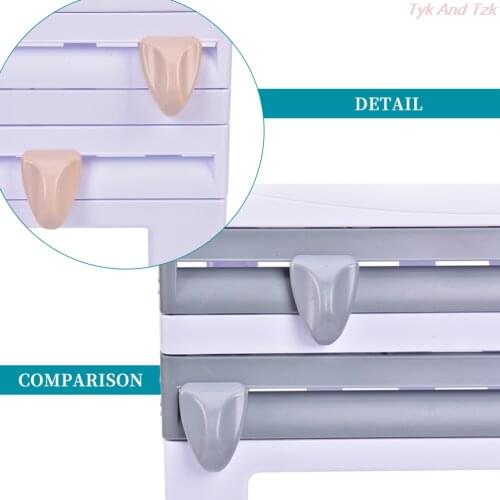 Kitchen Roll Dispenser Cling Film Tin Foil Storage Rack Wall Mounted Holder UK