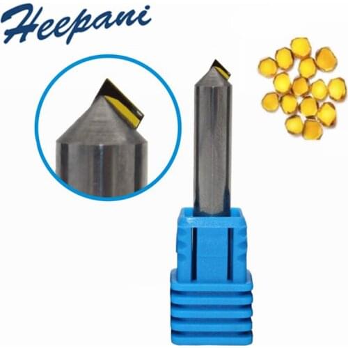 Mono crystalline milling cutter customize 3mm width single crystal diamond cutting tools D6xL40x3x60°-150° chamfering tool