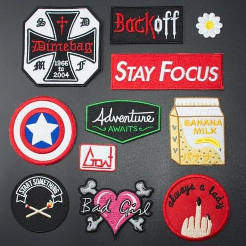 Cartoon Movie Lady Rider MC Embroidery Motorcycle Iron on Patch for Clothing DIY Cute Stickers Kids Accessories Appliqued Jersey