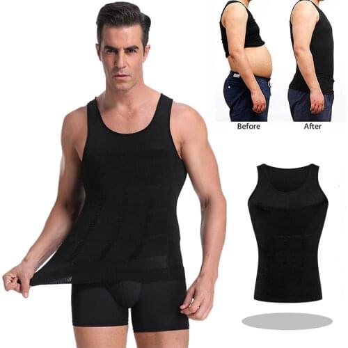 Men Slimming Body Shaper Tummy Shapewear Male Fat Burning Vest Underwear Corset Waist Trainer Top Muscle Girdle Shirt Dropship