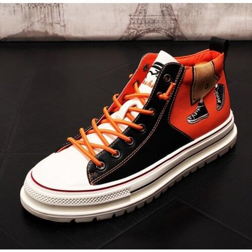 Stephoes Men Fashion Casual Ankle Boots Spring Autumn Luxury Designer High Top Thick Bottom Sneakers Male Youth Trending Shoes