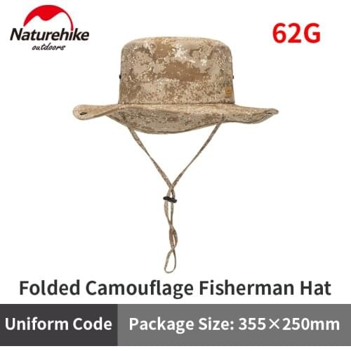 Naturehike Outdoor Folding Ultralight Breathable Sunscreen UV Protection Camouflage Hat Fisherman Cap for Camping Hiking Hunting