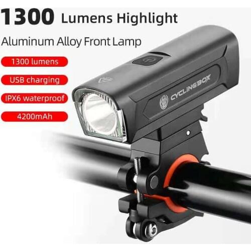 NEWER Bicycle Light 1300lumens 4200mAh 6modes Rainproof Rechargeable Bike Headlight Aluminum Flashlight MTB BiKE Lights