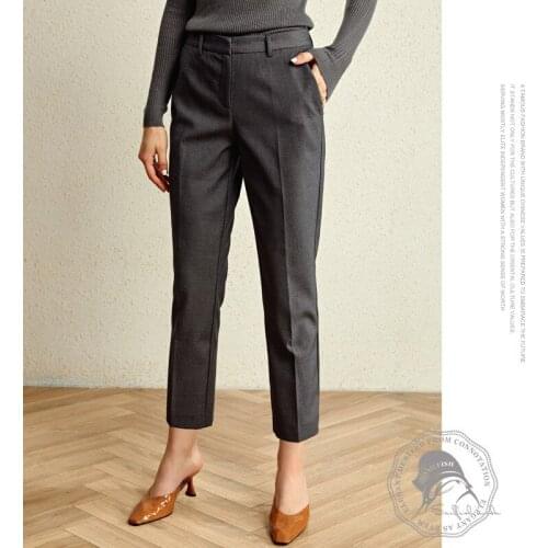 2021 Early Autumn Slim Tapered New Products Womens Trousers Nine-point Pants