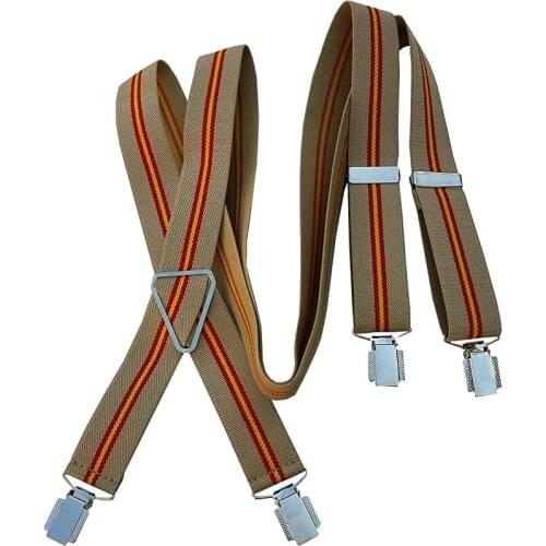 Spain flag suspenders Green red and Gualda, elastics