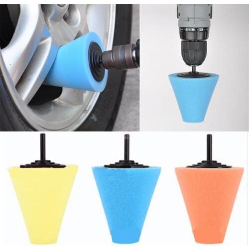 Car Wheel Hub Polish Buffing Shank Polishing Sponge Pad Calm Auto Tools Car Tyres Rim Foam Polishing Cleaning Tool Accessories