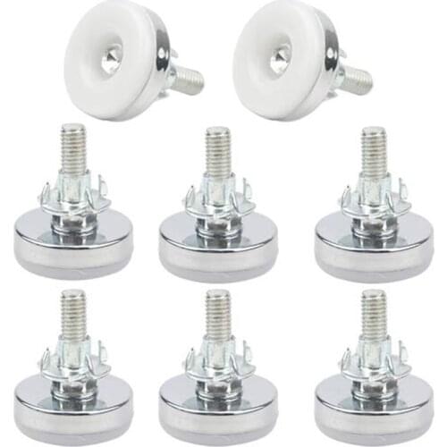 8 Pairs M8 35mm Furniture Levelers Table Leveling Foot Adjustable w/T-Nuts (8 PCS Furniture Leg Screws & 8 PCS T-Nuts)